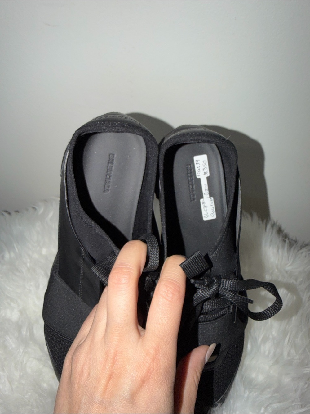 Balenciaga Race Runner mesh and leather sneakers - Picture 10 of 11